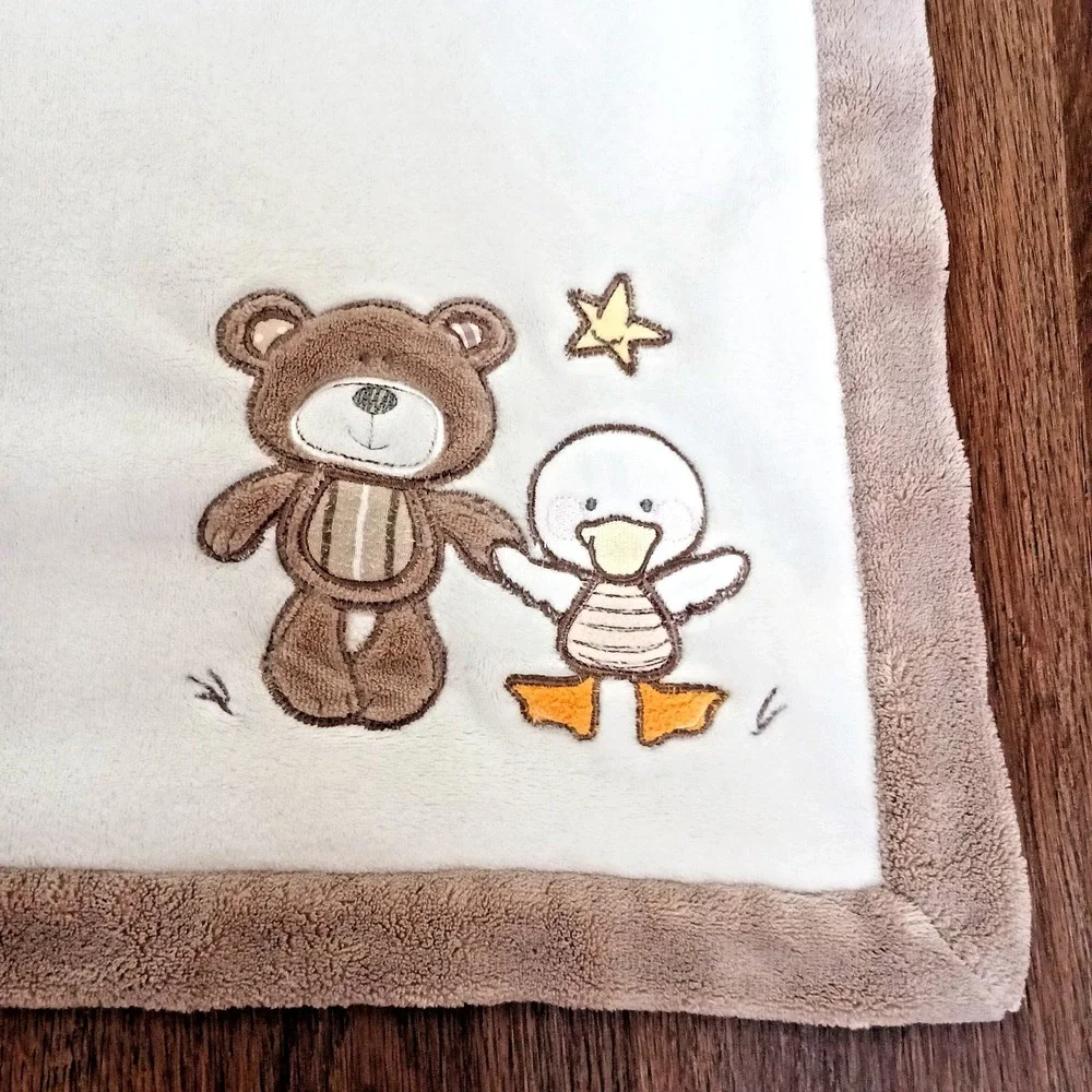 29 x 39 KOALA BABY Teddy Bear & Duck Plush Crib Baby Blanket Lovey
